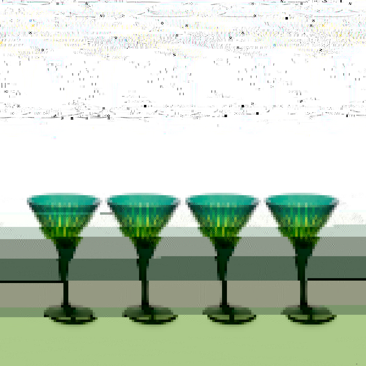 Prism Martini Glasses - Set of 4